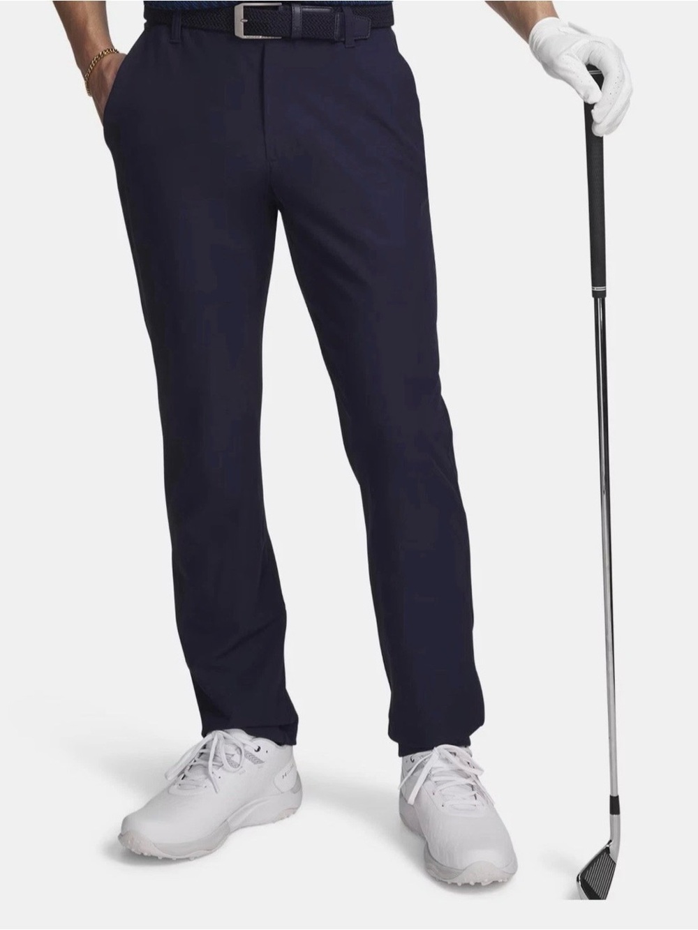 Men’s Under Armour Navy Blue performance golf athletic pants 4 way stretch